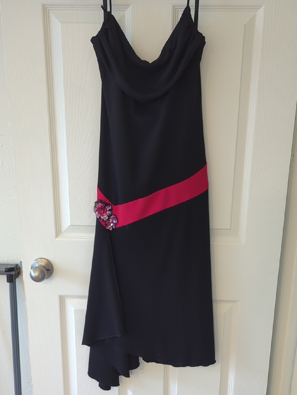 Black Y2K Prom Slip Dress